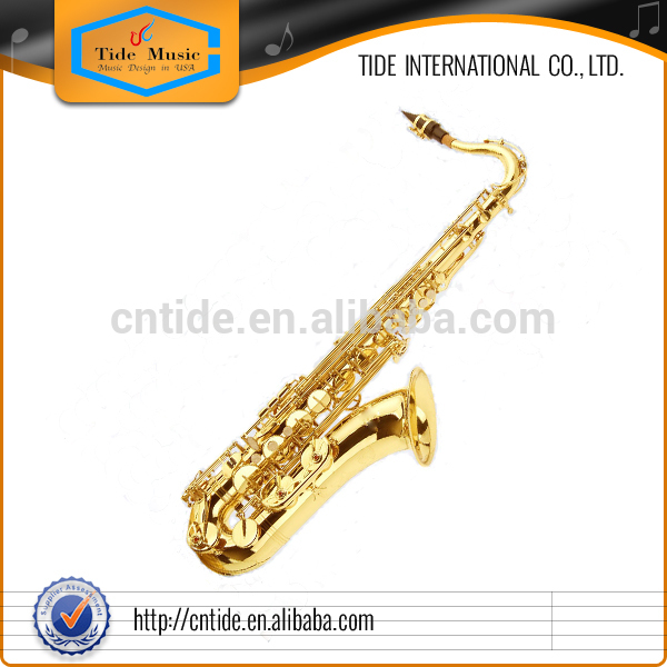 Popular Grade Tenor Saxophone Gold Lacquer