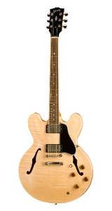 Gibson Custom ES-335 Dot Electric Guitar, Antique Natural, Figured Maple