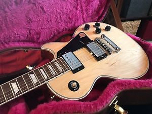 2014 Gibson Les Paul Custom Classic, Natural w/ Flower Pot Inlay - Price Drop -