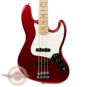 Brand New Fender Standard Jazz Bass with Maple Fretboard in Candy Apple Red Demo
