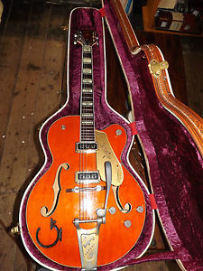 GRETSCH VINTAGE G BRAND 6120 WITH COWBOY CASE AND B6 FIXED ARM BIGSBY