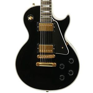 2012 GIBSON CUSTOM SHOP LES PAUL CUSTOM ELECTRIC GUITAR EBONY / GOLD