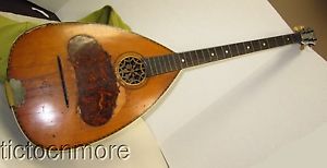 VINTAGE GREEK D GRACHIS TRAITSIS BOUZOUKI GREEK INLAID LUTE MANDOLIN 1913