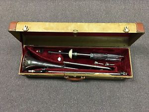 Vintage King 2B Liberty Silver Trombone & Tweed Case w/ Extras 1950-1955 era