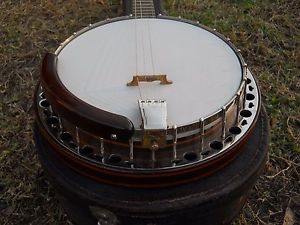 Vintage Tenor Banjo By Gretsch? '30s, '40s, Gold Flake Headstock & Design, Case!