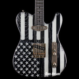 Palir Guitars Titan “Black Flag” Carved Guitar w/ Porter 9T Tele Pickups