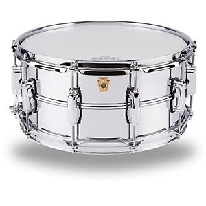 Ludwig LM402 Smooth Chrome Plated Aluminum 6.5 x 14 Inches Snare Drum with