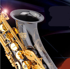 New Professional High-Grade Black Nickel U-Shape B Flat Brass Tenor Saxophone #
