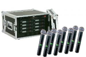 Shure SLX24/Beta58 8-Pack Wireless Handheld Microphone System