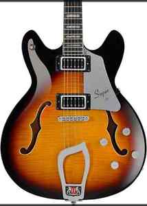 Hagstrom SUVIK-TSB Super Viking Flame Maple Electric Guitar Tobacco Sunburst