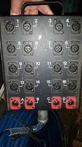 Whirlwind Medusa Audio Snake Cable 200 ft. 16 channel XLR in 4 channel XLR out.