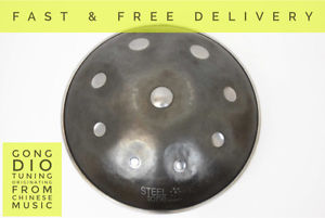 New Handpan, Gong Dio 9 note tuning with bag. None painted finish from Steeltone