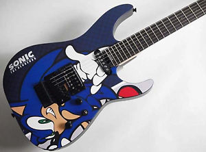 New ESP SONIC SN-25TH SONIC THE HEDGEHOG GUITAR-II EMS Free tracking ship