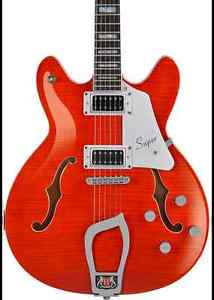 Hagstrom SUVIK-MDE Super Viking Flame Maple Electric Guitar  Mandarin