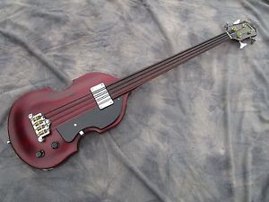 EPIPHONE EB-1 VIOLIN BASS 1998-2001 CLEAN ORIGINAL w/ stand & CASE CHERRY GIBSON