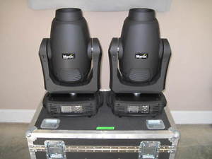 Martin Rush MH7 X2 Lights  Hybrid Moving Head Lights W/ Custom Road Case x2