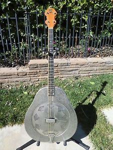 1929 National Single Cone Pear Shape Tenor Resonator Guitar - Style 2 Wild Rose