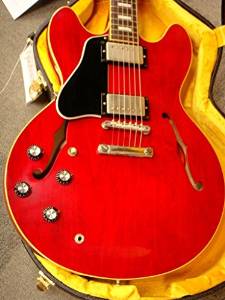 Free Shipping Gibson Memphis 1963 Es-335td Left Hand 60's Cherry Guitar