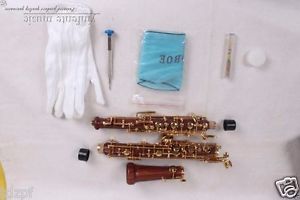 New oboe C key left F Resonance rosewood body Golden plated key Professional #04