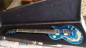 Blue Antoniotsai Vintage  Dragon & Mother of Pearl Inlay Guitar (MOP) Case