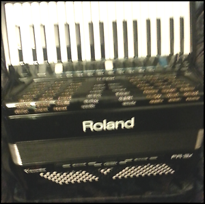 Roland PIano Accordion FR 3X with Gig Case and battery Pack