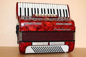Paolo Soprani Vintage 80 Bass LMM Accordion Akkordeon Fisarmonica Red