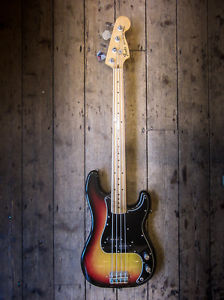 1977 FENDER PRECISION FRETLESS BASS - VINTAGE VERY CLEAN WITH HARDSHELL CASE