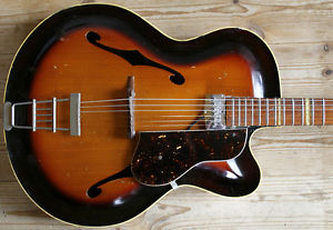 EXTREMELY RARE 50s ROGER WENZEL ROSSMEISL CUTAWAY JAZZ GITARRE MIT ROGER PICKUP