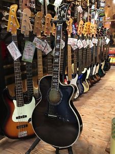 AP Aria Custom Shop AET-220 Black w/hard case Acoustic guitar From JAPAN #T726