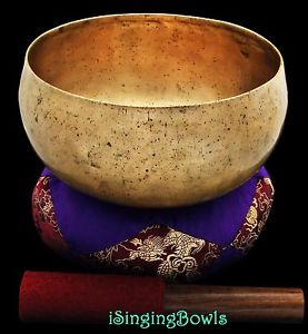 Antique Tibetan Singing Bowl: Lotus 7 1/2", circa 18th Century, B2 & E4. VIDEO