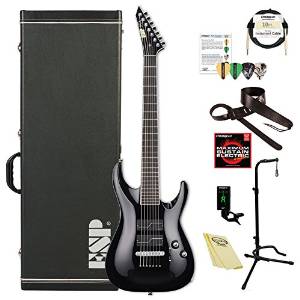 ESP ESTEFB7BLKF Stephen Carpenter Signature 7-String Baritone Guitar, Black