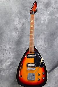 Vintage 1960s Sekova Electric Guitar Tear Drop Sunburst [VG] made in Japan