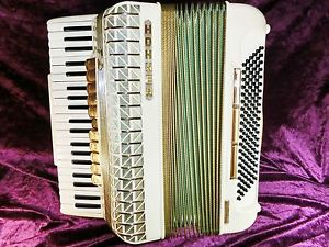 AKKORDEON HOHNER ATLANTIC IV DE LUXE WHITE WEISS 120 Bass No.511685
