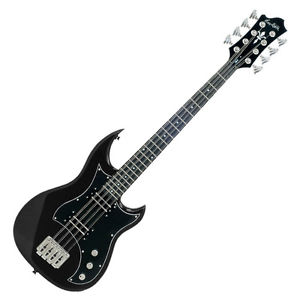Hagstrom HB8 8 String Short Scale Electric Bass Guitar Gloss Black