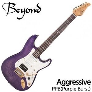 Beyond Aggressive Stratocaster Strat Flame Top Mid Boost SSH Electric Guitar