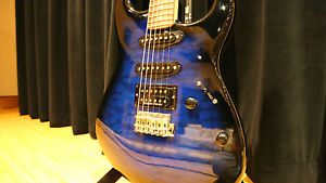 Blue Flametop Strat Guitar - JamAxe Custom Build