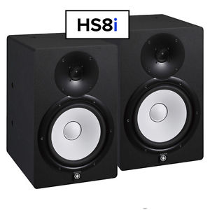 Yamaha HS8I Powered Studio Monitor (2-pack) Black, New Model! Brand NEW