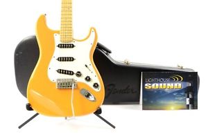 2005 Fender American Deluxe Ash Stratocaster Guitar - Butterscotch w/ OHSC