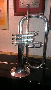 Rare Vintage Silver Plated Getzen Eterna Flugelhorn low serial number Near Mint