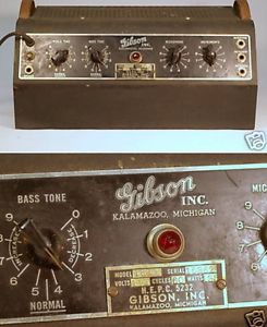 Rare Version VTG gibson Guitar amplifier eh-185 1939/1940 tweed amp HEAD ONLY
