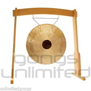 36" Chocolate Drop Gong on the Meinl Gong/Tam Tam Wood Stand (TMWGS-L) w/ Mallet