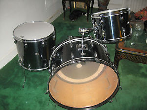 26" BASS DRUM JOHN BONHAM DRUM SET RARE SLINGERLAND BLACK CHROME 26 13 18 PEART