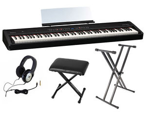 Roland FP-50 Digital Piano, Schwarz, mit Kopfhörer, Sitzbank und Ständer (NEW)