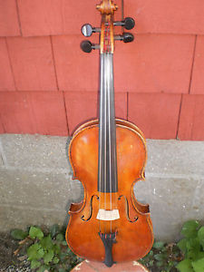violin by JACQUES LE BLANC montreal canada 8-1871  for repair