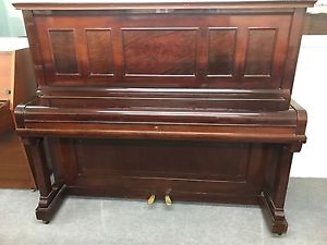Beautiful German Upright Piano. Flame Mahogany Finish. FREE DELIVERY