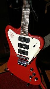 REDUCED1966 Gibson Firebird very rare 3 P-90  Cardinal Red all stock W OHSC