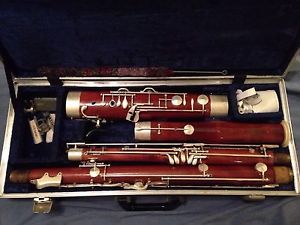 Wood AMATI BASSOON silver wind Czech instrument w/case & access ABN 41 JS