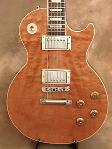 2005 Gibson Les Paul Standard Quit Top Trans Amber Electric Guitar OHSC Mint-