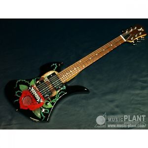 FERNANDES SKULL ROSE Jr. Black w/soft case F/S Guiter Bass From JAPAN #J186