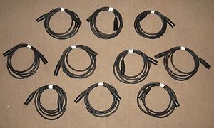 Ten 2m XLR patch cables, Van Damme / Neutrik, microphone leads (mic leads)